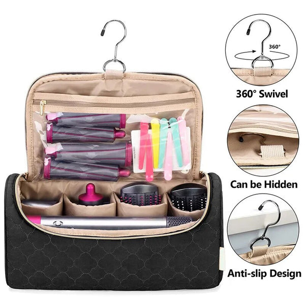 Convenient Cosmetic Bag Large Capacity Make Up Storage Pouch Travel Bathroom Necessity Toiletries Hook Organize Pouch Accessorie