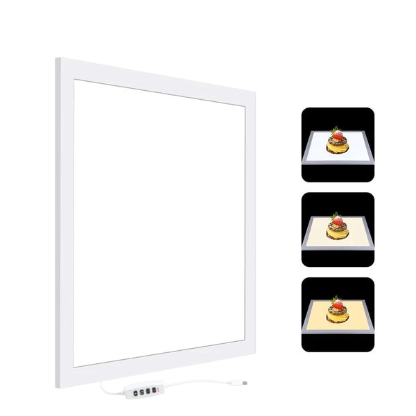 800 1200LM LED Shadowless Light Lamp Photography Panel Pad with Switch Acrylic Material, No Polar Dimming Light 19 34.7cm