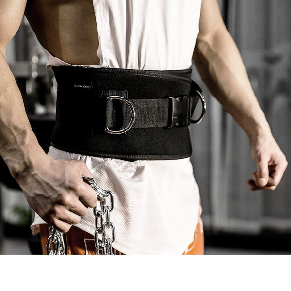 Weight Lifting Dip Belt with Chain Heavy Duty Core Support For Fitness Bodybuilding Pull up Strength Training Load Waist Strap