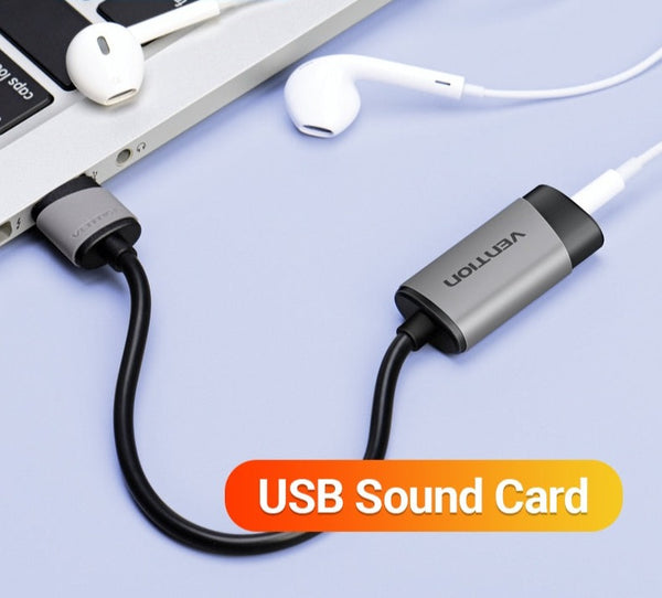 USB External Sound Card USB to AUX Jack 3.5mm Earphone Adapter Audio Mic Sound Card 7.1 Free Drive for Computer Laptop