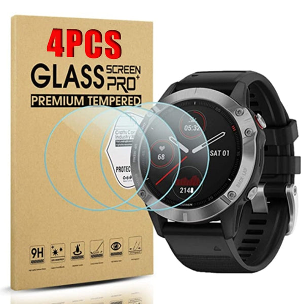 For Garmin Fenix 7 7x 7s 6S 6x 6Pro 5 Tempered Glass 4-1pcs Screen Protector Film for Forerunner 245 945 Vivoactive3 Smartwatch