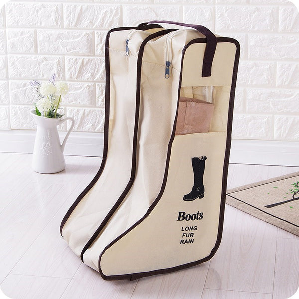 Portable Shoes Storage Bags Organizer Cover Long Riding Rain Boots Dustproof Travel Zipper Pouch