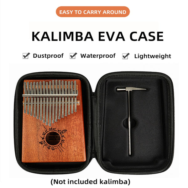 Kalimba Case 17/21 Key Calimba Thumb Piano Bag Mbira Portable EVA Hard Storage Box Dustproof Waterproof