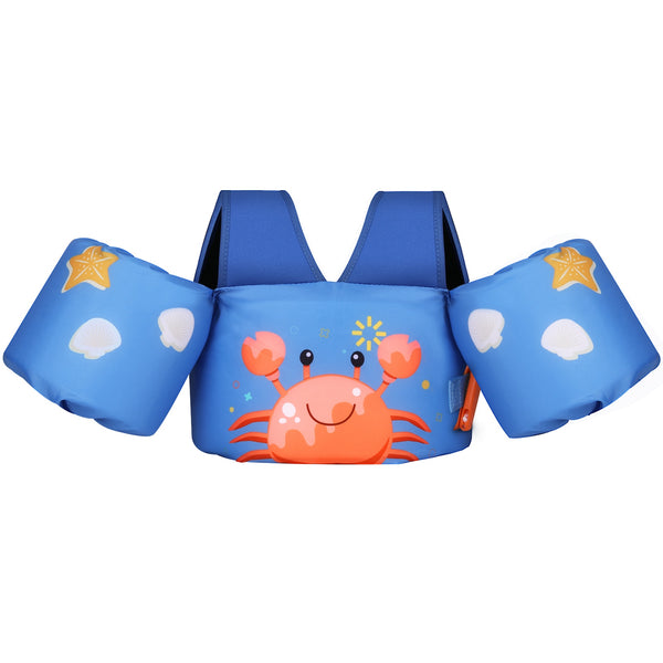 MoKo Baby life jacket vest float water sports swimsuit Cartoon Arm Sleeve Foam Safety