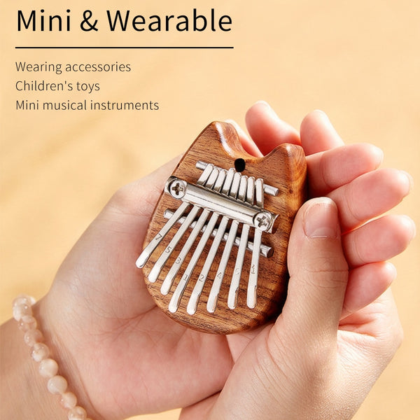 Mini Kalimba 8 Key Cute Thumb Piano Accessory Pendant