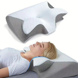 Memory Foam Cervical Neck Support Pillow Ergonomic Contour Orthopedic Sleeping Pillow
