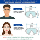 Foldable Anti Fog Snorkel Mask Set with Dry Top System for Swimming and Diving