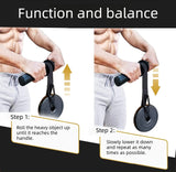 Wrist Roller Forearm Strength Trainer With Adjustable Strap And Non Slip Handle