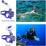 Foldable Anti Fog Snorkel Mask Set with Dry Top System for Swimming and Diving