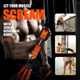Home Fitness Resistance Band Training Set With Handles And Door Anchor