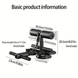 Portable Sit Up Assistant Bar With Suction Base For Core And Full Body Training