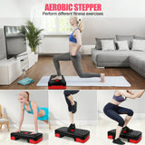 Non Slip Aerobic Fitness Step Platform For Cardio And Home Workout Training