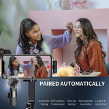K60 Wireless Lavalier Microphone Mini Clip On Recording Mic for iPhone Android Laptop Live Streaming Gaming